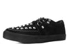 TUK Black Suede Studded D-Ring Sneaker