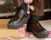 TUK-Black & Burgundy Double Decker Brogue