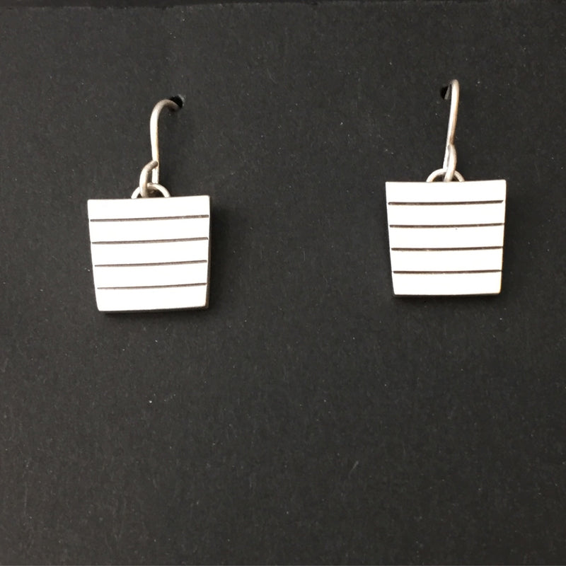 Emily Shaffer Studio - SQUARE DANGLE earrings - long