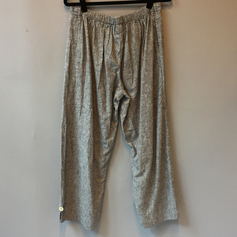 GG Linen/Cotton Crop Pant charcoal