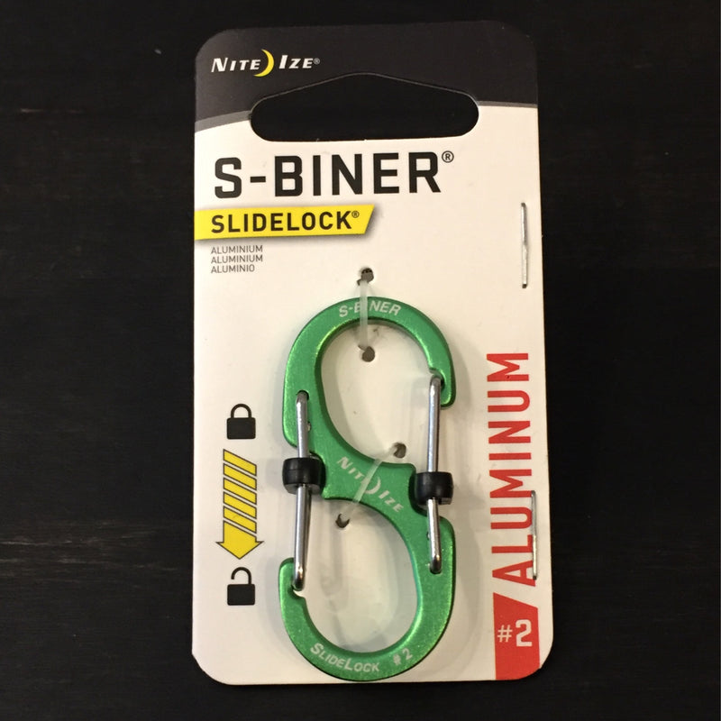 Nite Ize® S-Biner SlideLock #2 Lime Aluminum