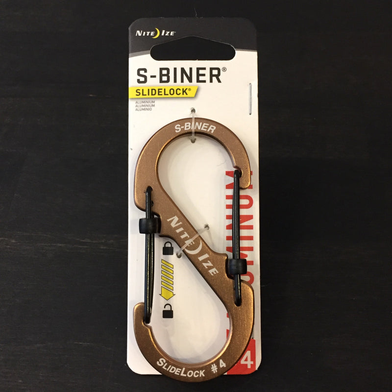 Nite Ize® S-Biner SlideLock #4 Coyote Aluminum