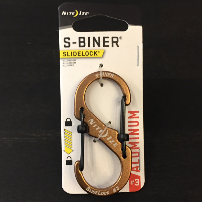 Nite Ize® S-Biner SlideLock #3 Coyote Aluminum