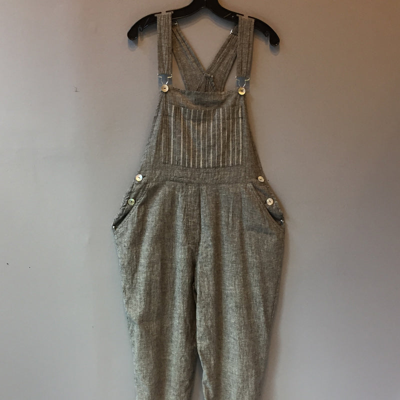 GG Cropped Overalls charcoal solid