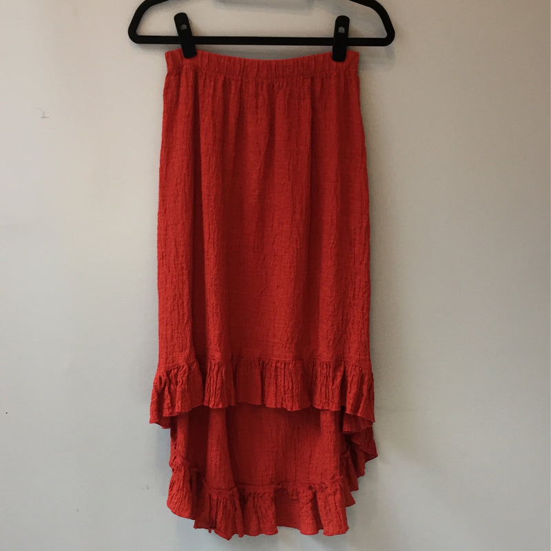 GG Crinkle Ruffle Skirt brick