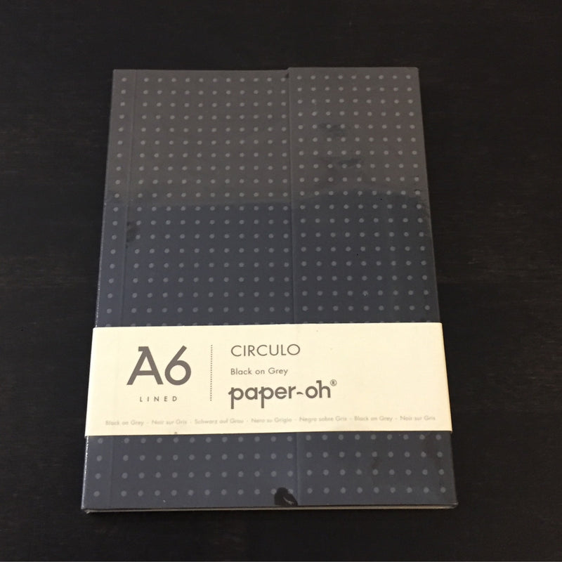 Paper-Oh® CIRCULO A6 Lined Black and Grey