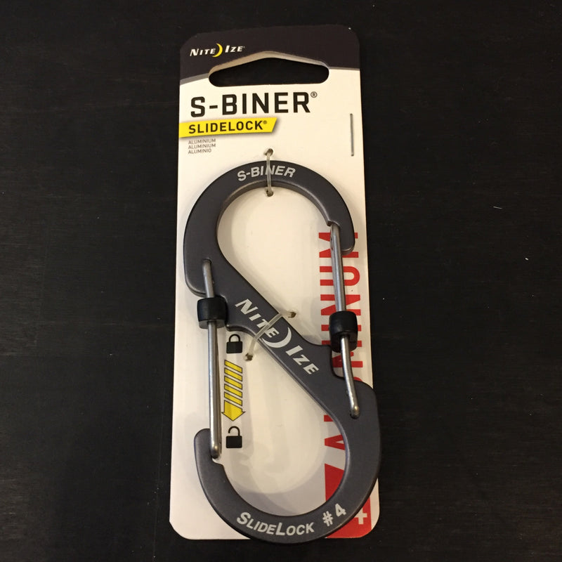 Nite Ize® S-Biner SlideLock #4 Charcoal Aluminum