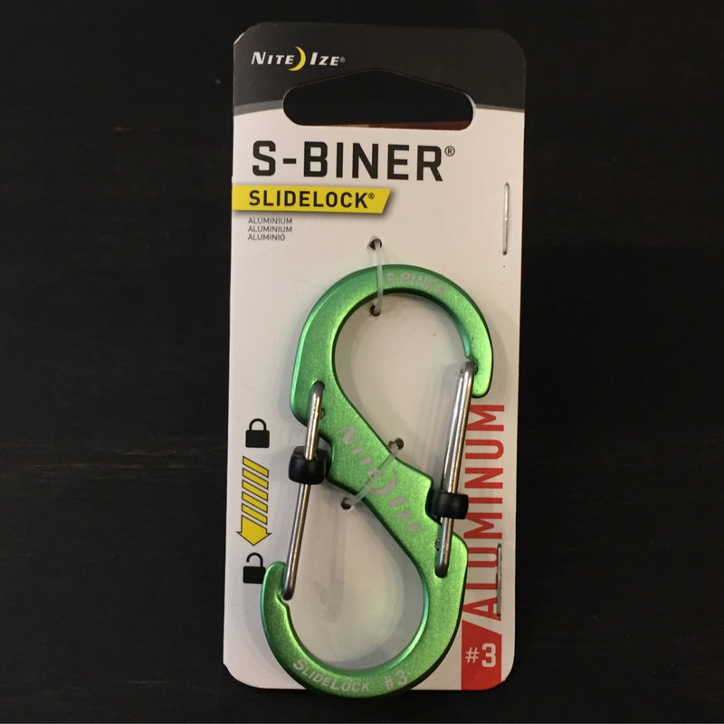Nite Ize® S-Biner SlideLock #3 Lime Aluminum