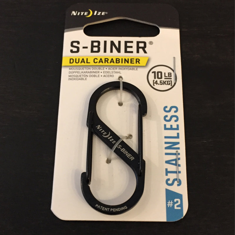 Nite Ize® S-Biner #2 Black Stainless Steel