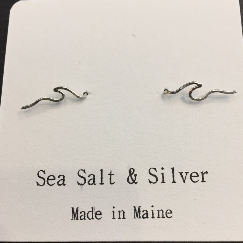 Sea Salt & Silver Twig Ear Climbers