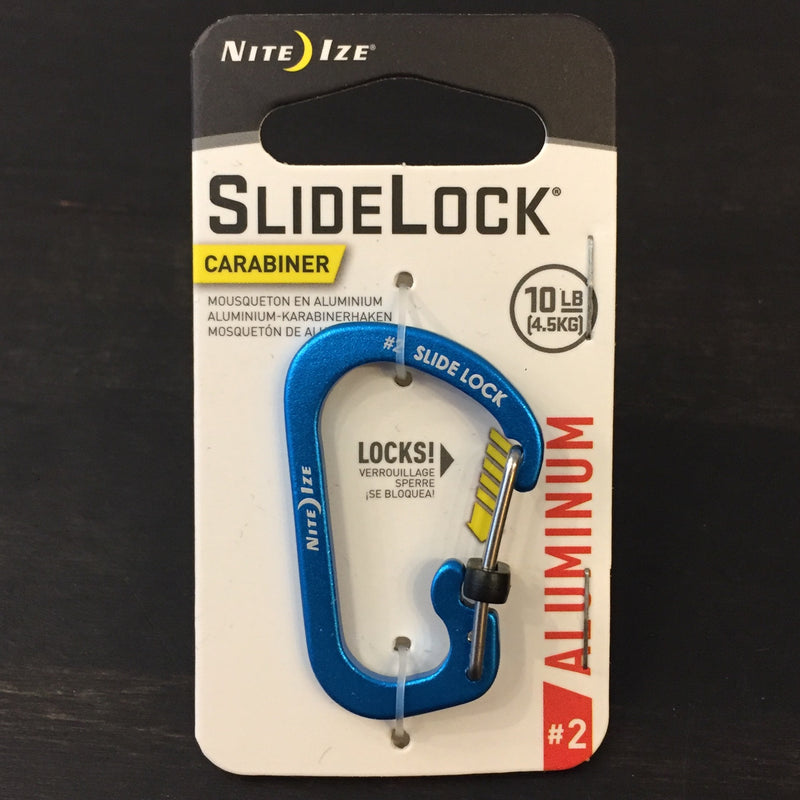 Nite Ize® SlideLock Carabiner #2 Blue Aluminum